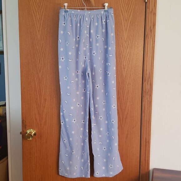 EUC Ladies Fleece 2 Piece Pajama Set -  Moon Stars Sz S - Picture 5 of 7